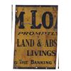Image 3 : C. 1940 Livingston Land & Abstract Co. Metal Sign