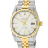 Image 1 : Rolex Mens Silver Index 2T Yellow Gold And Steel Datejust Wristwatch 36MM