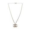 Image 2 : Chanel Silver & Colored Rhinestone CC Logo Pendant Necklace