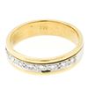 Image 8 : Estate Men's 14K Two Tone Gold 0.25 ctw Round Pave Set Diamond Wide Band Ring