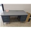Image 1 : Blue Metal Desk with 4 Drawers