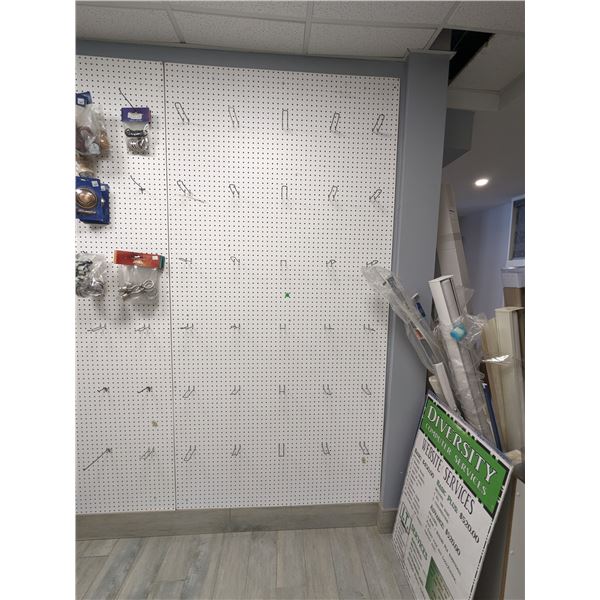 3 Sections of Hanging Peg Board and Pegs (Curtain Rod Ends not Included)