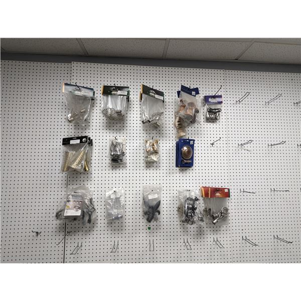 Curtain Rod Ends on Peg Board Ea Package Valued over $20