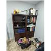 Image 2 : Entire Room Contents Incl 2 Book Shelves, Upper Desk Cabinet, Blue Stool/Chair