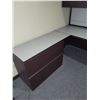 Image 3 : 3 Sided Reception Desk Brown & Grey 9' x 5' x 5'
