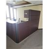 Image 9 : 3 Sided Reception Desk Brown & Grey 9' x 5' x 5'