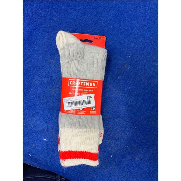 Craftsman Classic Wool Socks 3pk (size 10-13)