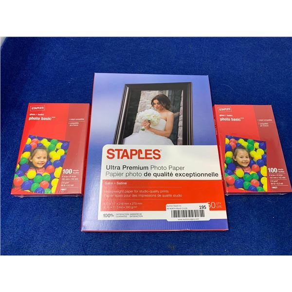 Lot of Staples Photo Paper