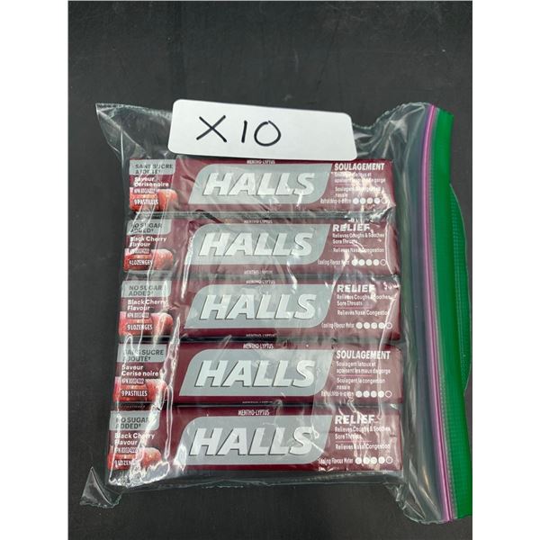 Halls Black Cherry Flavour Lozenges (10 x 9)