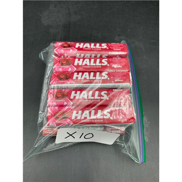 Halls Black Cherry Flavour Lozenges (10 x 9)
