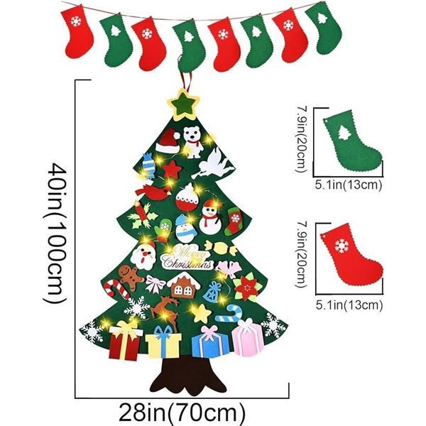 3.4ft Felt Christmas Tree