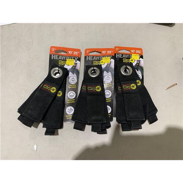 Wrap-it Storage Heavy Duty 10in Straps (3 x 3)
