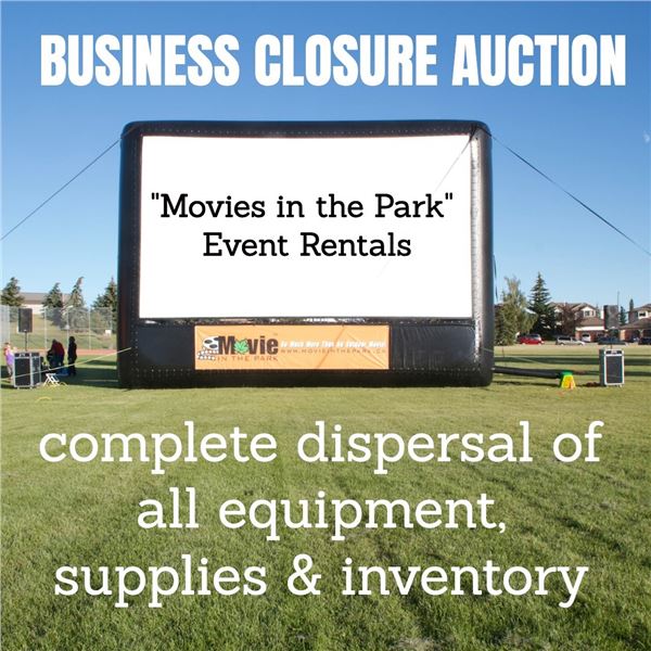 THIS SALE IS A COMPLETE COMPANY DISPERSAL OF "MOVIES IN THE PARK"