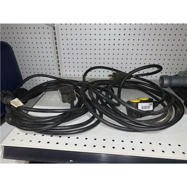 Lot of 2 Dual Socket Extension Cords