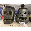 Image 1 : Lot of 2  Halloween Skull & Pumpkin Decor