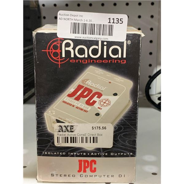 Radial Engineering JPC Stereo PC DI Box Active Stereo Computer DI