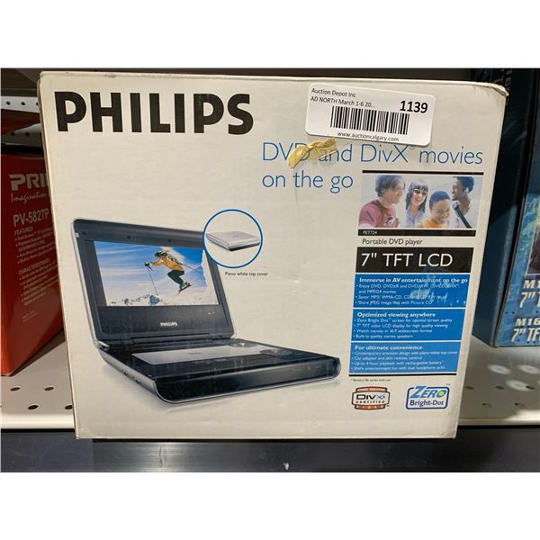 Philips DVD and DivX Movies on the Go 7" TFT LCD Portable DVD Player
