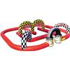Image 1 : MEGA RALLY INFLATABLE RACE TRACK - Kids will be revved up for the Mega Rally™ inflatable race track,