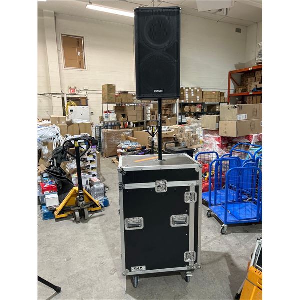 QSC Audio Model HPR122i 12" 2-Way Powered Multi-Purpose Loudspeaker WITH DJK rolling Flight Case