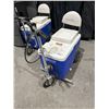 Image 4 : Cruzin Cooler Electric Cooler Scooter with Folding Padded Seat - Blue