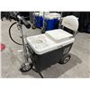 Image 2 : Cruzin Cooler Electric Cooler Scooter with Folding Padded Seat - Black