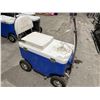 Image 2 : Cruzin Cooler Electric Cooler Scooter with Folding Padded Seat - Blue