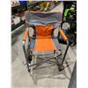 Image 1 : Orange & Gray Folding Directors Chair with Table