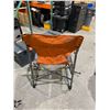 Image 3 : Orange & Gray Folding Directors Chair with Table