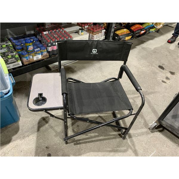 Outbound - Black - Folding Directors Chair with Table