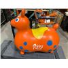 Image 2 : Rody Max Orange - Ride On Bounce Toy - Holds up to 300 lbs and made of super strong latex free vinyl