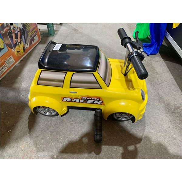 Kid Motorz Mini Racer - Yellow 24-Volt Battery-Powered Ride-On with Helmet
