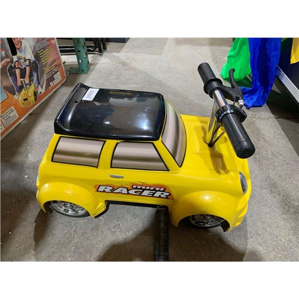 Kid Motorz Mini Racer - Yellow 24-Volt Battery-Powered Ride-On with Helmet