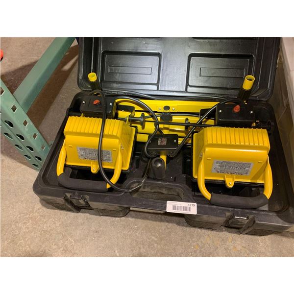 Lot of 2 Yellow Work Lights with Stand