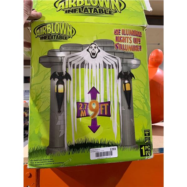 Airblown Inflatable Light Up Halloween Gate - 9' Tall