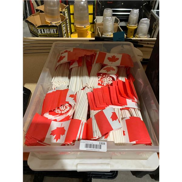 Lot of Hand Held Paper Canadian Flags