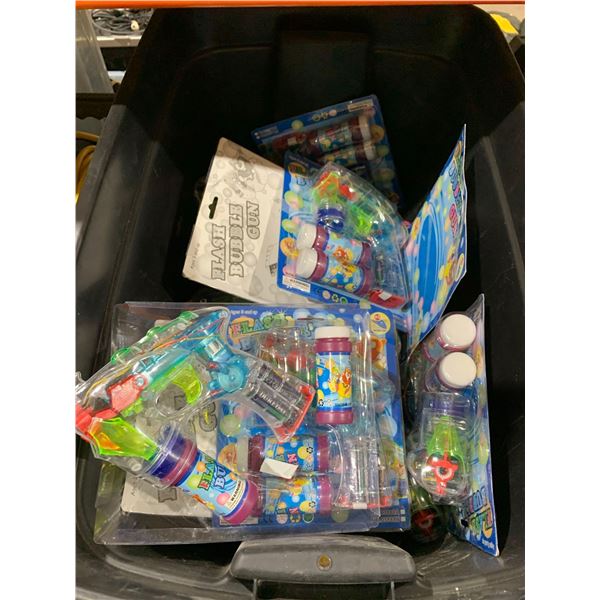 Box Lot of Battery Operated Flash Bubble Guns