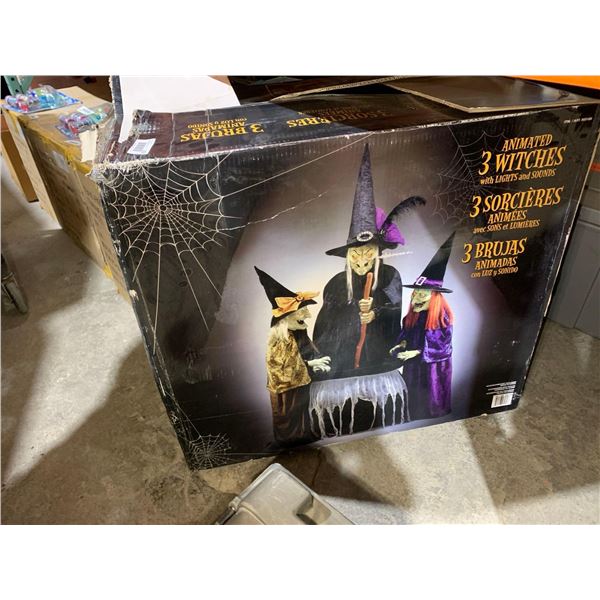 Animated Three Witches with Lights & Sound