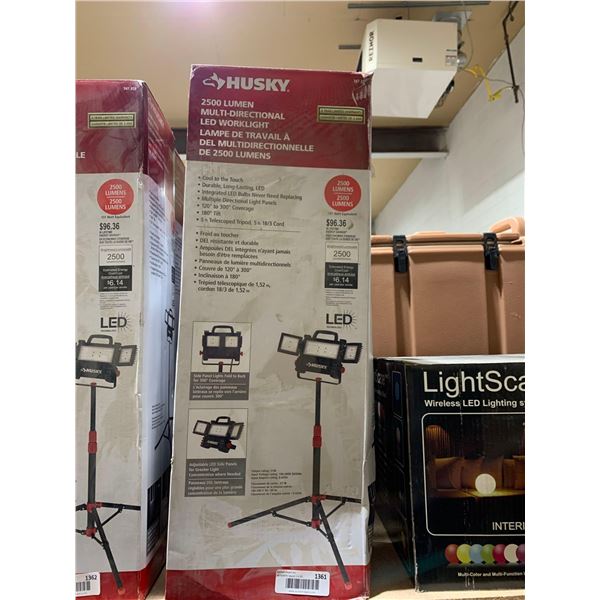 Husky 2500 Lumen Multi Directional LED Worklight with stand