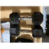Image 3 : Lot of 2 Hex Dumbbell Weight - 12 x 4.9 x 4.4 Inches, 20 Pounds each