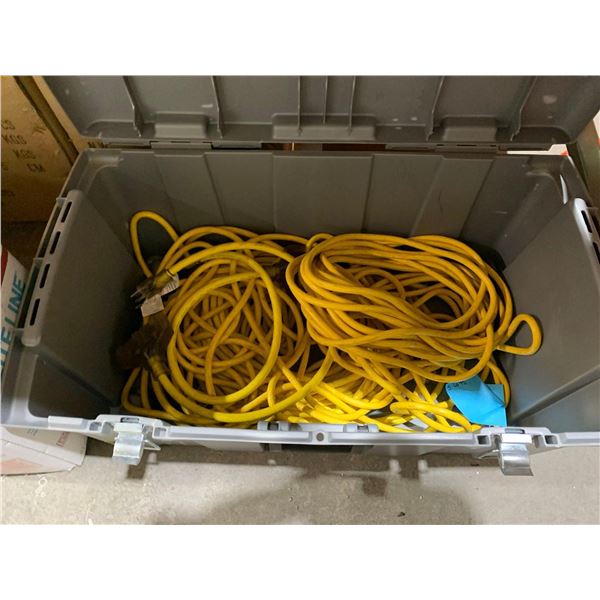 Bin of assorted Extension Cords