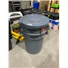 Image 1 : Lot of 2 Rubbermaid Brute 20Gal Trash Bins with Lids