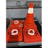 Image 1 : Collapsible Traffic Safety Cones - Parking Cones with Reflective Collars,Orange Safety Cones Lot of 