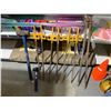 Image 1 : Lot of 6 Tent Spikes with Loop Tie Downs And 2 40" Tent Spikes and 2 Sledge Hammers