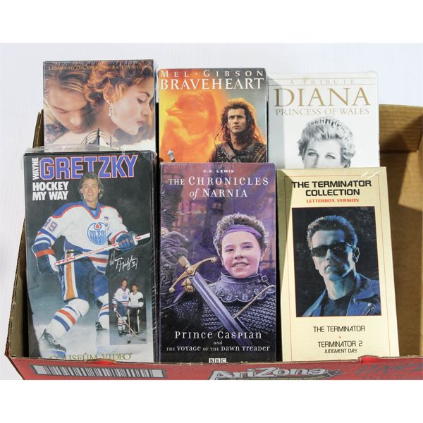 UNOPENED VHS MOVIES & DIANA TRIBUTE CASSETTE