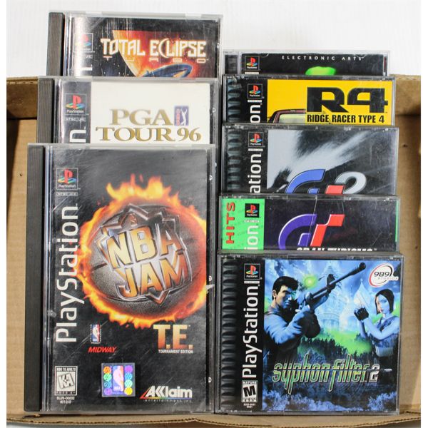 8 ORIGINAL PLAYSTATION VIDEO GAMES