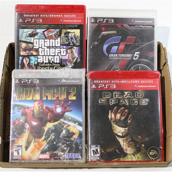 4 FACTORY SEALED PS3 VIDEO GAMES IRON MAN 2 ETC