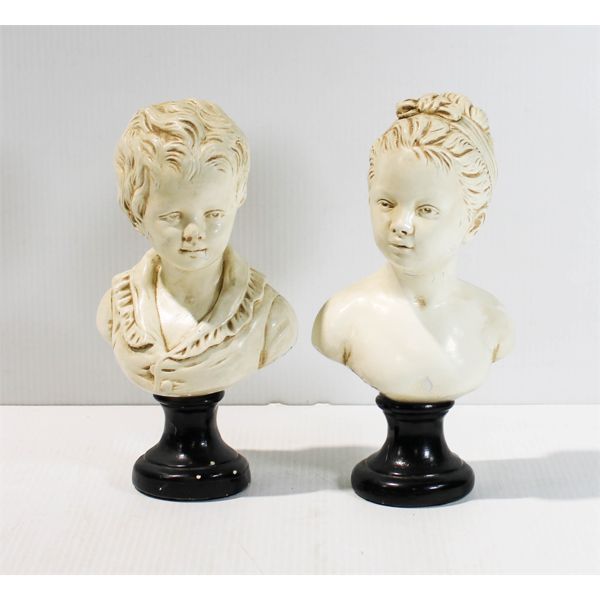 VINTAGE BUSTS APPROX. 9" H 