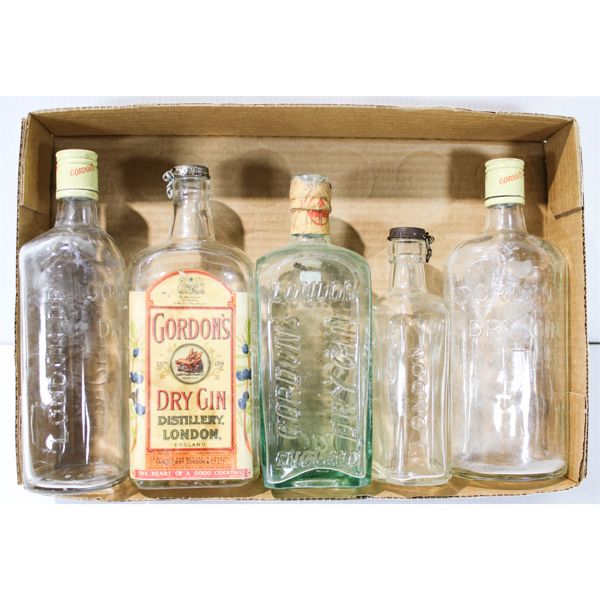 OLD GORDON'S DRY GIN LONDON BOTTLES