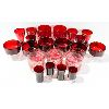 Image 1 : 21 PC RUBY GLASS