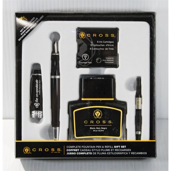 CROSS COMPLETE FOUNTAIN PEN & REFILL GIFT SET